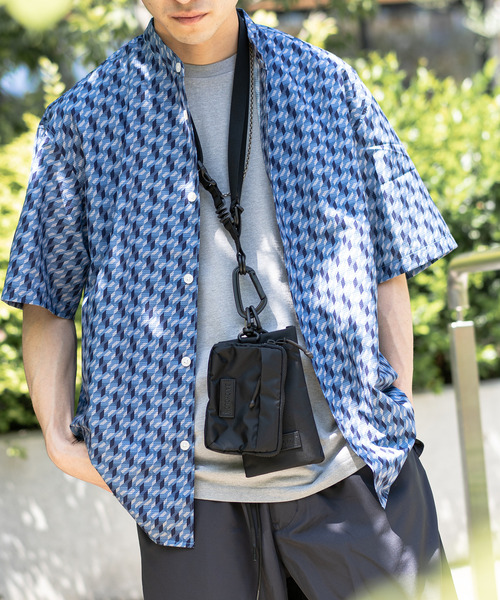 417 EDIFICE(フォーワンセブンエディフィス)の「【AIR RIP/エアリップ】パターンショートスリーブシャツ(シャツ/ブラウス・メンズ・オレンジ/ライトグリーン/アイボリー/ブルー・SMALL/MEDIUM/LARGE)」の13枚目の写真