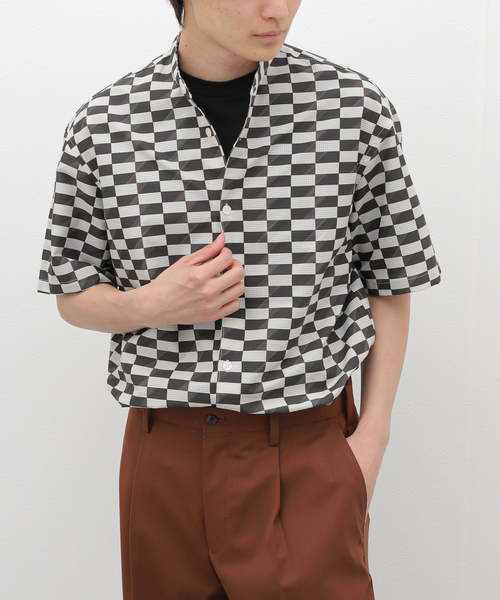 417 EDIFICE(フォーワンセブンエディフィス)の「【AIR RIP/エアリップ】パターンショートスリーブシャツ(シャツ/ブラウス・メンズ・オレンジ/ライトグリーン/アイボリー/ブルー・SMALL/MEDIUM/LARGE)」の10枚目の写真