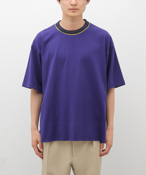 JOURNAL STANDARD（ジャーナルスタンダード）の「ジャガード クルーネックカットソー（Tシャツ/カットソー・メンズ・ホワイト/チャコールグレー/ブラック/パープル・MEDIUM/LARGE）」の6枚目の写真