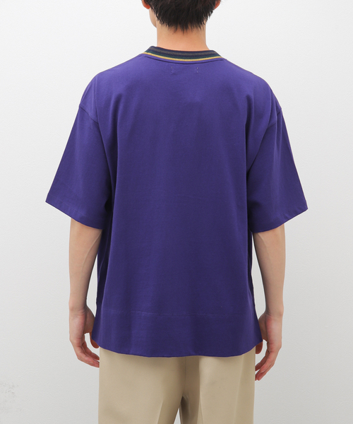 JOURNAL STANDARD（ジャーナルスタンダード）の「ジャガード クルーネックカットソー（Tシャツ/カットソー・メンズ・ホワイト/チャコールグレー/ブラック/パープル・MEDIUM/LARGE）」の8枚目の写真