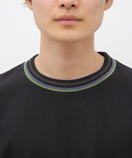 JOURNAL STANDARD（ジャーナルスタンダード）の「ジャガード クルーネックカットソー（Tシャツ/カットソー・メンズ・ホワイト/チャコールグレー/ブラック/パープル・MEDIUM/LARGE）」の9枚目の写真