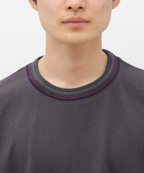 JOURNAL STANDARD（ジャーナルスタンダード）の「ジャガード クルーネックカットソー（Tシャツ/カットソー・メンズ・ホワイト/チャコールグレー/ブラック/パープル・MEDIUM/LARGE）」の10枚目の写真