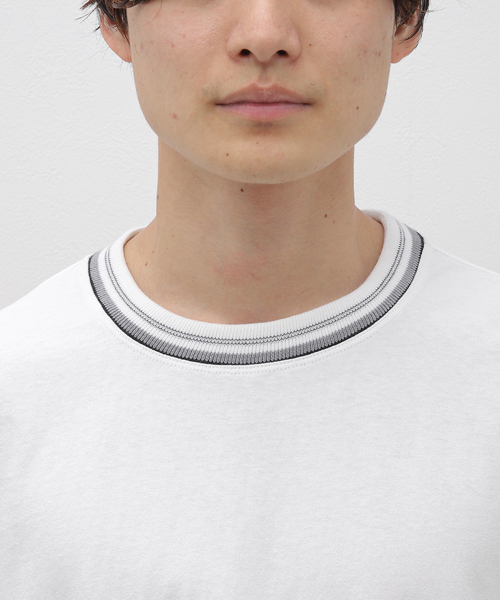 JOURNAL STANDARD（ジャーナルスタンダード）の「ジャガード クルーネックカットソー（Tシャツ/カットソー・メンズ・ホワイト/チャコールグレー/ブラック/パープル・MEDIUM/LARGE）」の11枚目の写真