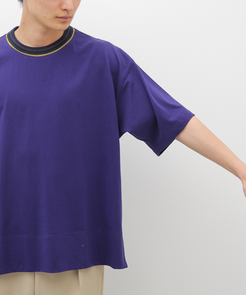 JOURNAL STANDARD（ジャーナルスタンダード）の「ジャガード クルーネックカットソー（Tシャツ/カットソー・メンズ・ホワイト/チャコールグレー/ブラック/パープル・MEDIUM/LARGE）」の14枚目の写真