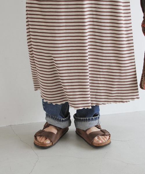 Crisp(クリスプ)の「ボーダーバイカラーキャミワンピース(ワンピース・レディース・ブラウン/グリーン/ネイビー・FREE)」の17枚目の写真