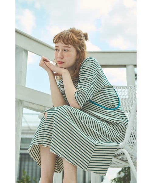 Crisp(クリスプ)の「ボーダーバイカラーキャミワンピース(ワンピース・レディース・ブラウン/グリーン/ネイビー・FREE)」の22枚目の写真