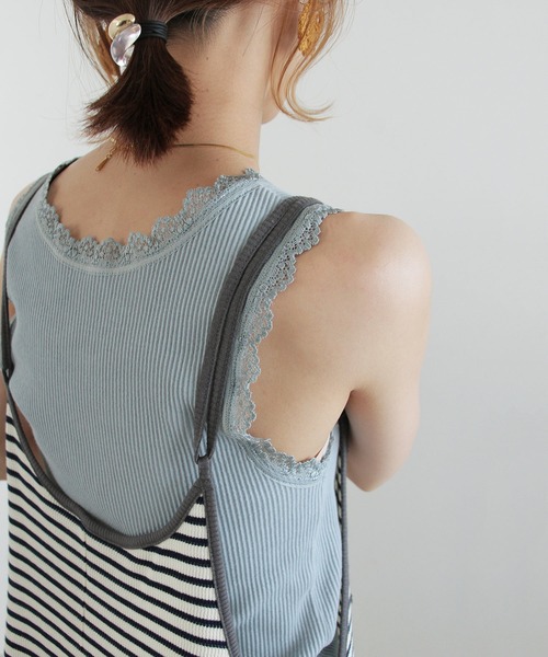 Crisp(クリスプ)の「ボーダーバイカラーキャミワンピース(ワンピース・レディース・ブラウン/グリーン/ネイビー・FREE)」の8枚目の写真