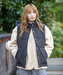 VEST/ROIAL(ロイアル)2カラーデザインユニセックス対応フェイクダウンベスト