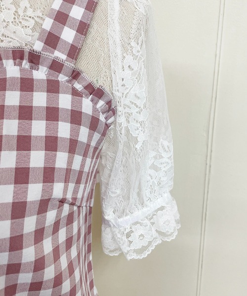MA*RS（アメーバーマーズ）の「ギンガムチェック×レースTOPS