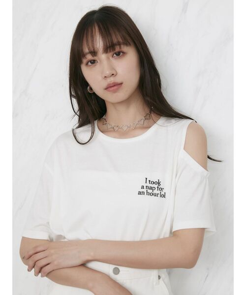 KMRii アシンメトリーTシャツ　未使用　フリーサイズ セール】アシンメトリーカットTシャツ（Tシャツ/カットソー
