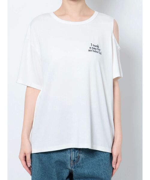KMRii アシンメトリーTシャツ　未使用　フリーサイズ セール】アシンメトリーカットTシャツ（Tシャツ/カットソー