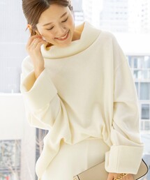 ◇【WEB限定】ハミルトンNYターンカフスプルオーバーニット