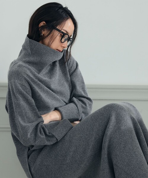 NOLLEY’S(ノーリーズ)の「◇【WEB限定】ハミルトンNYターンカフスプルオーバーニット(ニット/セーター・レディース・チャコールグレー/ブラック/グレイッシュベージュ/オフホワイト・FREE)」の19枚目の写真
