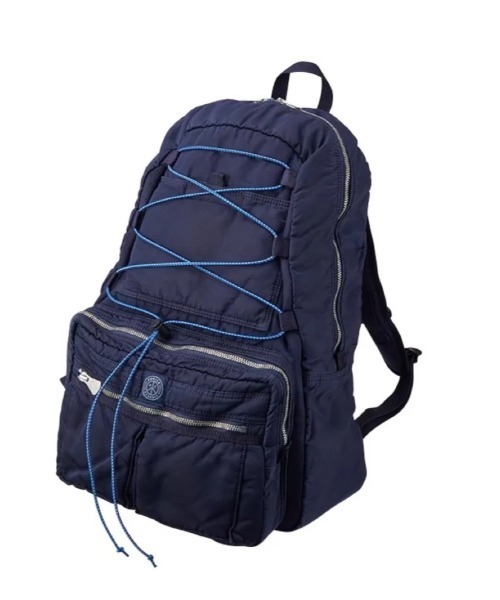 PORTER CLASSIC（ポータークラシック）の「【Porter Classic / ポータークラシック】SUPER NYLON DAYPACK L（バックパック/リュック・メンズ・ブルー/ブラック・FREE）」の2枚目の写真