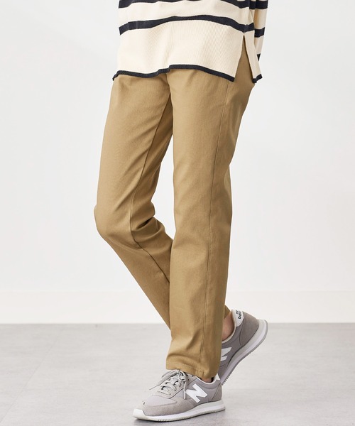 BELLUNA PLUS（ベルーナ）の「静電防止蓄熱綿サテンカラーパンツ股下７４cm（その他パンツ・レディース・グリーン/マスタード/モカ/サンドベージュ/オフホワイト/パープル系その他/ブラック/レッド系その他/キャメル/モスグリーン/パープル/イエロー系その他・X-LARGE/MEDIUM/SMALL/LARGE）」の10枚目の写真