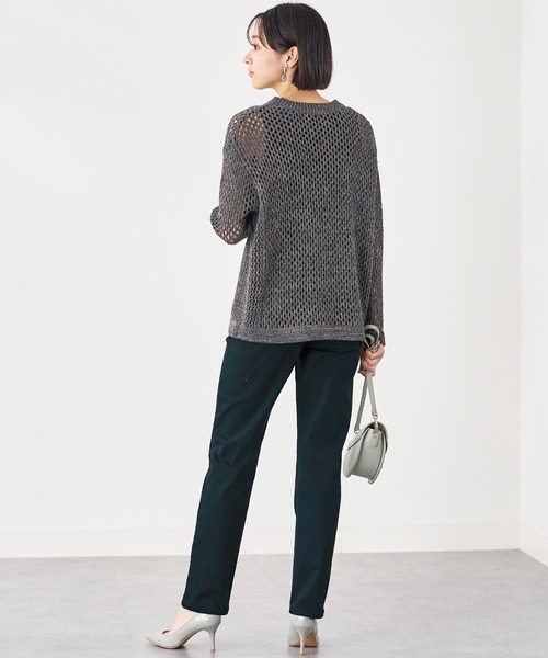 セール】静電防止蓄熱綿サテンカラーパンツ股下74cm（その他パンツ