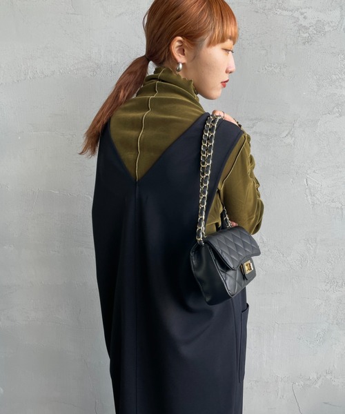 JF Ready Made（ジェイエフレディメイド）の「[Jf Ready Made/ジェイエフレディメイド] フロッキーベロア ハイネックカットソー（Tシャツ/カットソー・レディース・シルバー/ブラック/イエロー・F）」の17枚目の写真