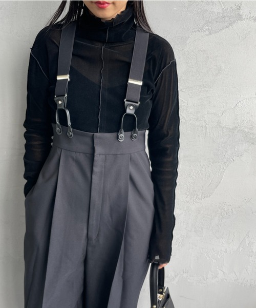 JF Ready Made（ジェイエフレディメイド）の「[Jf Ready Made/ジェイエフレディメイド] フロッキーベロア ハイネックカットソー（Tシャツ/カットソー・レディース・シルバー/ブラック/イエロー・F）」の7枚目の写真