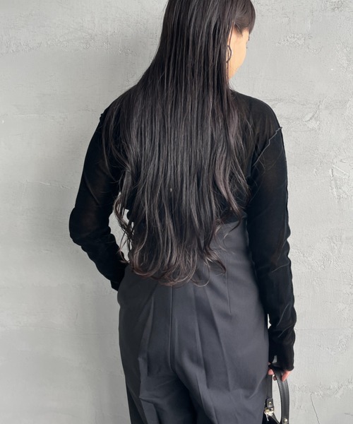 JF Ready Made（ジェイエフレディメイド）の「[Jf Ready Made/ジェイエフレディメイド] フロッキーベロア ハイネックカットソー（Tシャツ/カットソー・レディース・シルバー/ブラック/イエロー・F）」の9枚目の写真