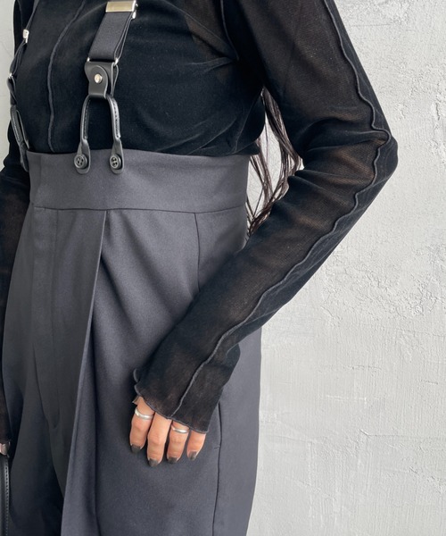 JF Ready Made（ジェイエフレディメイド）の「[Jf Ready Made/ジェイエフレディメイド] フロッキーベロア ハイネックカットソー（Tシャツ/カットソー・レディース・シルバー/ブラック/イエロー・F）」の14枚目の写真
