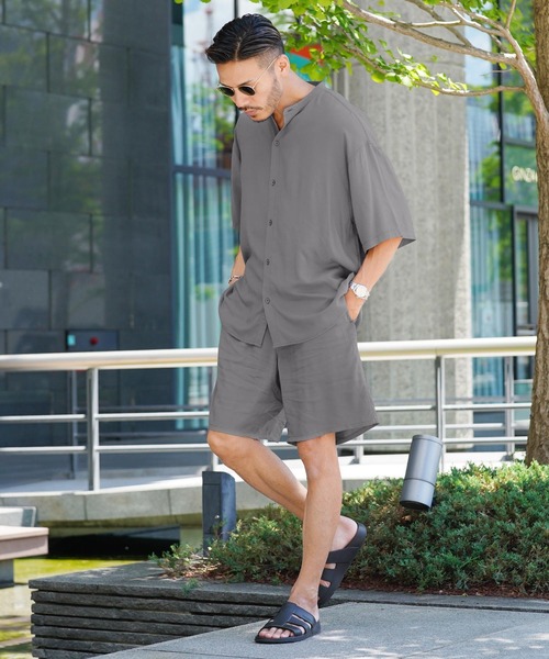 jiggys shop（ジギーズショップ）の「レーヨンバンドカラーシャツ