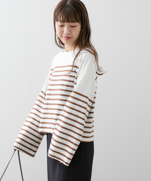 URBAN RESEARCH Sonny Label（アーバンリサーチサニーレーベル）の「パネルボーダールーズプルオーバー（Tシャツ/カットソー・レディース・ネイビー/オフホワイト/ホワイト系その他・FREE）」の5枚目の写真