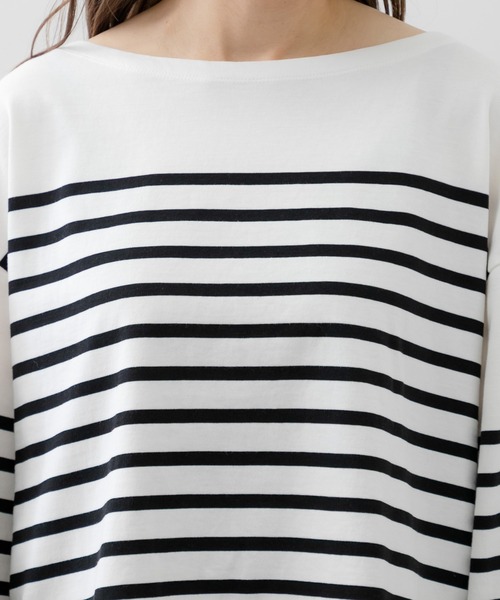 URBAN RESEARCH Sonny Label（アーバンリサーチサニーレーベル）の「パネルボーダールーズプルオーバー（Tシャツ/カットソー・レディース・ネイビー/オフホワイト/ホワイト系その他・FREE）」の22枚目の写真