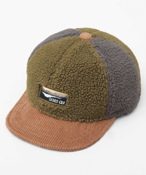 Basiquenti(ベーシックエンティ)の「コーデュロイ ボア 切り替え ショートバイザー ボールキャップ(キャップ・メンズ・キャメル/ブラック/グレー/オフホワイト・FREE)」の4枚目の写真