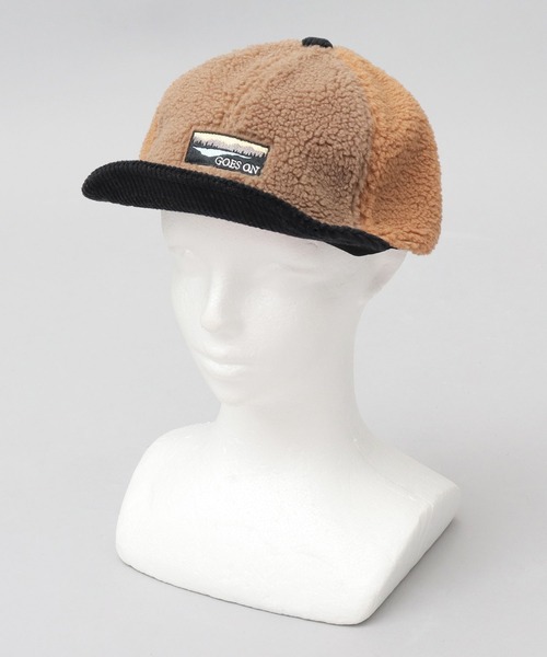 Basiquenti(ベーシックエンティ)の「コーデュロイ ボア 切り替え ショートバイザー ボールキャップ(キャップ・メンズ・キャメル/ブラック/グレー/オフホワイト・FREE)」の16枚目の写真