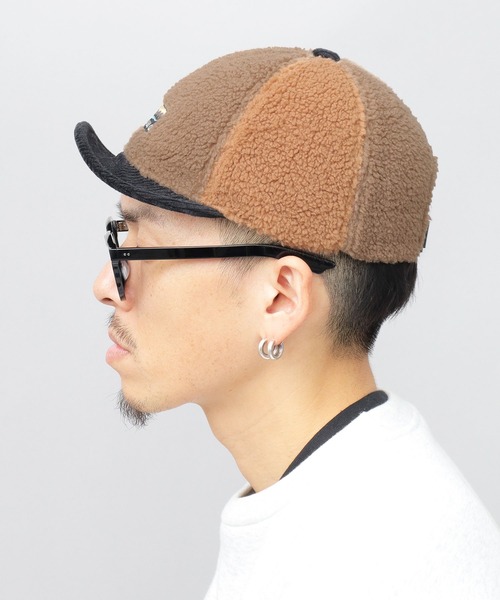 Basiquenti(ベーシックエンティ)の「コーデュロイ ボア 切り替え ショートバイザー ボールキャップ(キャップ・メンズ・キャメル/ブラック/グレー/オフホワイト・FREE)」の11枚目の写真