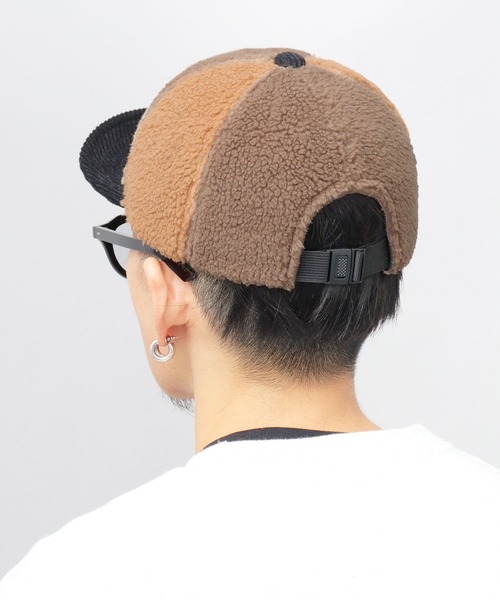 Basiquenti(ベーシックエンティ)の「コーデュロイ ボア 切り替え ショートバイザー ボールキャップ(キャップ・メンズ・キャメル/ブラック/グレー/オフホワイト・FREE)」の10枚目の写真
