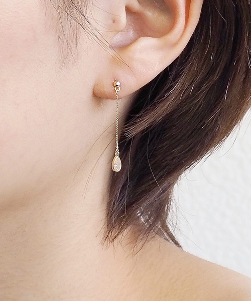 itam(アイタム)の「【itam】アイタム/ キュービックジルコニアピアス(ピアス(両耳用)・レディース・シルバー/ゴールド/ピンクゴールド・FREE)」の3枚目の写真