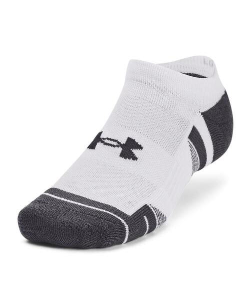 UNDER ARMOUR(アンダーアーマー)の「UAパフォーマンステック ノーショー ソックス (3足セット)(トレーニング/メンズ/レディース)(ソックス/靴下・レディース・ホワイト・L/M)」の2枚目の写真