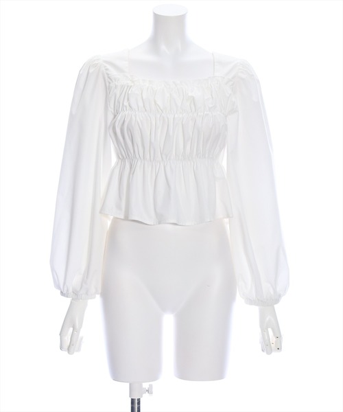 clear（クリア）の「スクエアネックシャーリングブラウス（シャツ/ブラウス・レディース・オフホワイト/ベージュ/ブラック/ブルーグレー・F）」の20枚目の写真