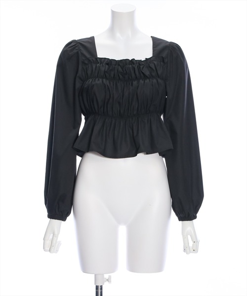 clear（クリア）の「スクエアネックシャーリングブラウス（シャツ/ブラウス・レディース・オフホワイト/ベージュ/ブラック/ブルーグレー・F）」の21枚目の写真