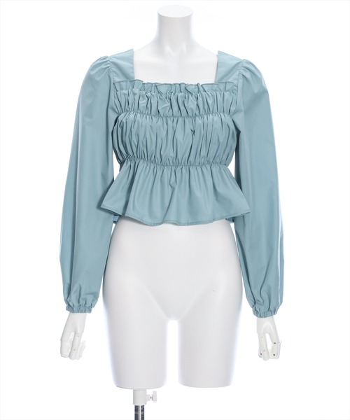 clear（クリア）の「スクエアネックシャーリングブラウス（シャツ/ブラウス・レディース・オフホワイト/ベージュ/ブラック/ブルーグレー・F）」の22枚目の写真