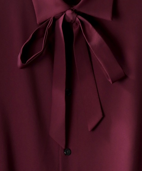 SITRY(シトリー)の「wide balloon shirt with tie/ネクタイ付き ワイド バルーンシャツ(シャツ/ブラウス・メンズ・ブラック/ホワイト/ワイン・L/M)」の10枚目の写真