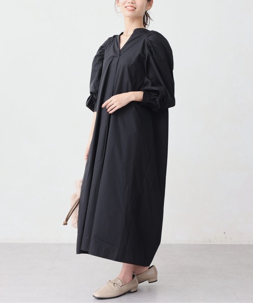 Chez toi（シェトワ）の「ボリュームスリーブロングワンピース（ワンピース・レディース・ネイビー/ブラック/レッド・FREE）」の17枚目の写真