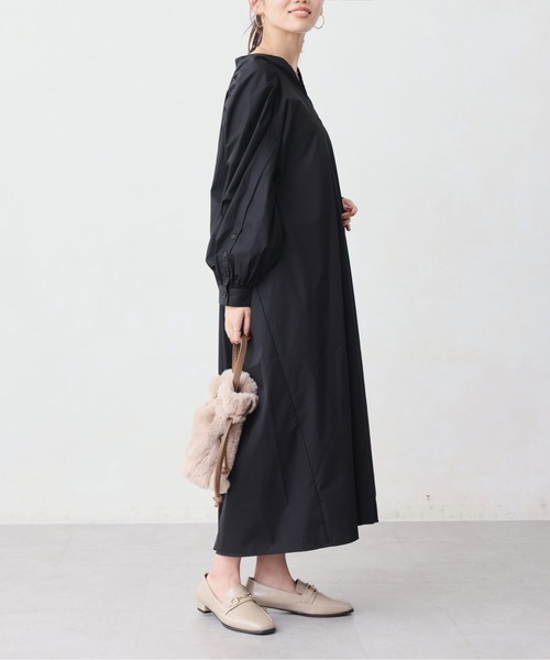 Chez toi（シェトワ）の「ボリュームスリーブロングワンピース（ワンピース・レディース・ネイビー/ブラック/レッド・FREE）」の20枚目の写真