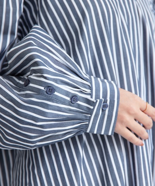 Chez toi（シェトワ）の「ボリュームスリーブロングワンピース（ワンピース・レディース・ネイビー/ブラック/レッド・FREE）」の14枚目の写真