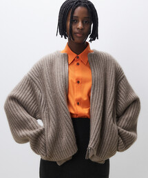 UNFIL | unfil | カシミヤ フロントジップブルゾン WOMEN(カーディガン/ボレロ)