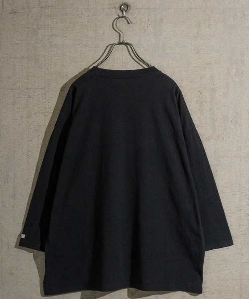 Goodwear(グッドウェア)の「【h】〔Goodwear〕USAコットン 切替7分袖 FOOTBALL BIG TEE(Tシャツ/カットソー・メンズ・グレイッシュベージュ/グレイッシュブルー/ペールイエロー/杢グレー/ブラック/チャコールグレー/ネイビー/ホワイト・MEDIUM/X-LARGE/LARGE)」の10枚目の写真