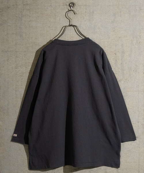 Goodwear(グッドウェア)の「【h】〔Goodwear〕USAコットン 切替7分袖 FOOTBALL BIG TEE(Tシャツ/カットソー・メンズ・グレイッシュベージュ/グレイッシュブルー/ペールイエロー/杢グレー/ブラック/チャコールグレー/ネイビー/ホワイト・MEDIUM/X-LARGE/LARGE)」の11枚目の写真