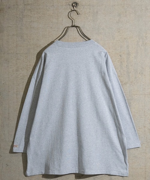 Goodwear(グッドウェア)の「【h】〔Goodwear〕USAコットン 切替7分袖 FOOTBALL BIG TEE(Tシャツ/カットソー・メンズ・グレイッシュベージュ/グレイッシュブルー/ペールイエロー/杢グレー/ブラック/チャコールグレー/ネイビー/ホワイト・MEDIUM/X-LARGE/LARGE)」の12枚目の写真