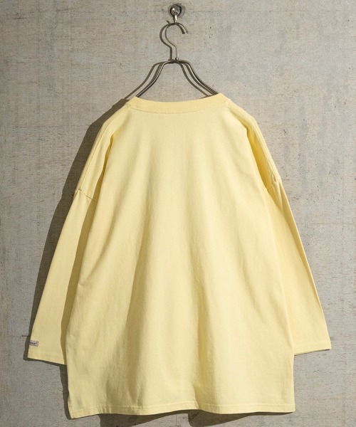 Goodwear(グッドウェア)の「【h】〔Goodwear〕USAコットン 切替7分袖 FOOTBALL BIG TEE(Tシャツ/カットソー・メンズ・グレイッシュベージュ/グレイッシュブルー/ペールイエロー/杢グレー/ブラック/チャコールグレー/ネイビー/ホワイト・MEDIUM/X-LARGE/LARGE)」の16枚目の写真