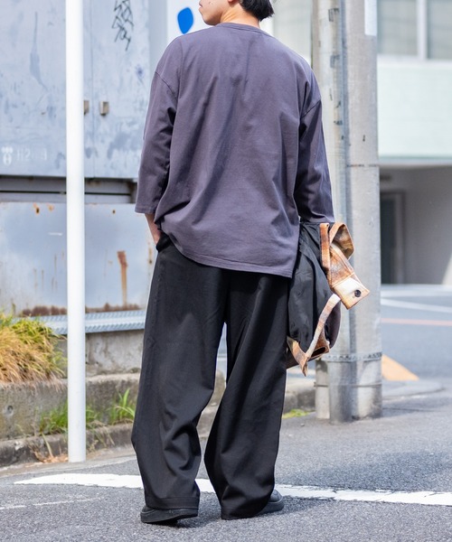 Goodwear(グッドウェア)の「【h】〔Goodwear〕USAコットン 切替7分袖 FOOTBALL BIG TEE(Tシャツ/カットソー・メンズ・グレイッシュベージュ/グレイッシュブルー/ペールイエロー/杢グレー/ブラック/チャコールグレー/ネイビー/ホワイト・MEDIUM/X-LARGE/LARGE)」の18枚目の写真
