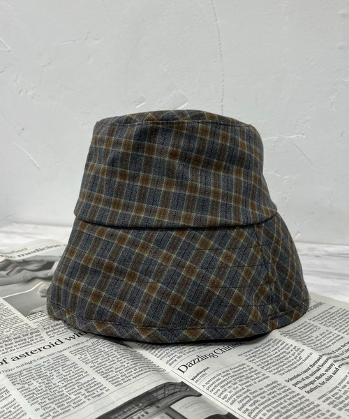 VICKY（ビッキー）の「【KOREAN ITEM】チェックバケットハット（ハット・レディース・グレー系その他/ブラウン系その他・FREE）」の10枚目の写真