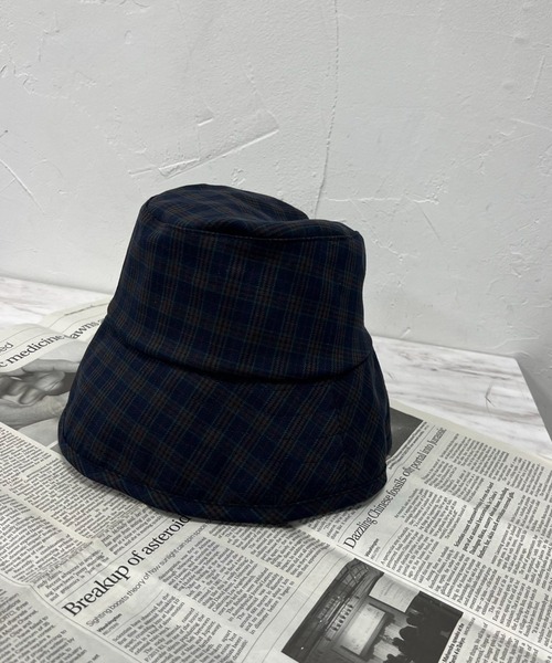 VICKY（ビッキー）の「【KOREAN ITEM】チェックバケットハット（ハット・レディース・グレー系その他/ブラウン系その他・FREE）」の8枚目の写真