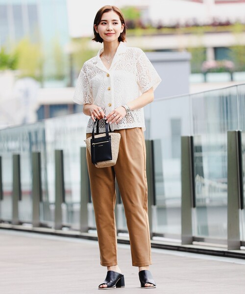 B:MING by BEAMS（ビーミングバイビームス）の「【6色展開】B:MING by BEAMS / スタイルフリー テーパードパンツ 24SS（スラックス・レディース・ピンク/ネイビー/オフホワイト/ブラック/ブラウン系その他/ブルー系その他2・XS/S/M/L/O）」の12枚目の写真