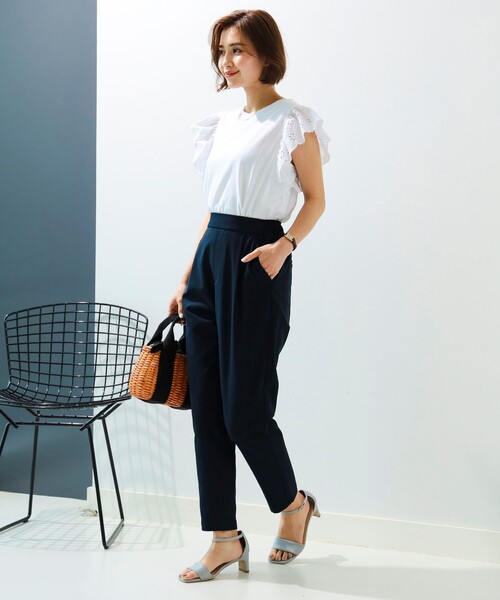 B:MING by BEAMS（ビーミングバイビームス）の「【6色展開】B:MING by BEAMS / スタイルフリー テーパードパンツ 24SS（スラックス・レディース・ピンク/ネイビー/オフホワイト/ブラック/ブラウン系その他/ブルー系その他2・XS/S/M/L/O）」の16枚目の写真